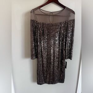 Black Sequin Off-Shoulder Dress